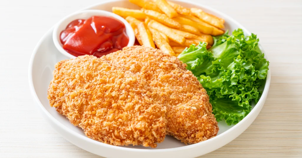 fried chicken breast calories
